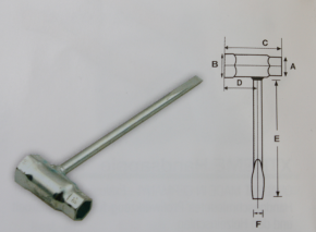 Kombischlüssel für Motorsensen + Motorsägen 16/19 mm