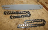 2 Ketten + 1 Führungsschiene passend für Dolmar 30 cm 3/8"-1,3mm-45TG